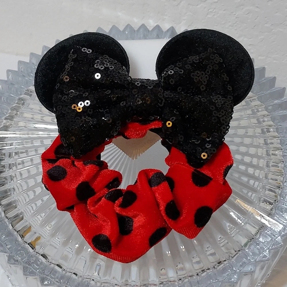Hair Ties - Sequins - Mini Mouse Ears 4-bundle